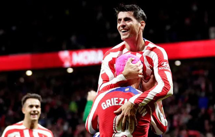 Alvaro Morata đã ghi bàn nâng tỷ số lên 2-0 cho "Rojiblancos".